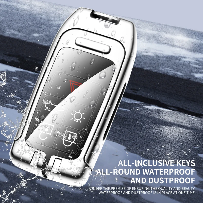 Car TPU Zinc Alloy Key Case Bag For Volvo S80 S60 S40 T5 T6 AWD Car Key Chain Metal Key Shell Interior Decoration Accessories