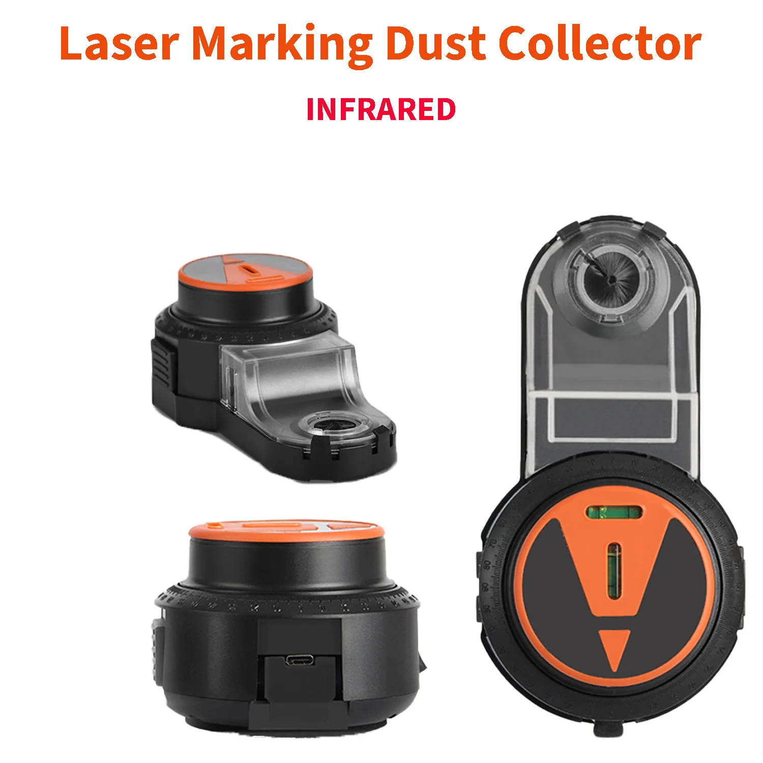 2 In 1 Laser Marking Electric Drilling Dust Collector 360 Laser Detachable Wall Suction Vacuum Dust Cleaning Tools Rechargeable