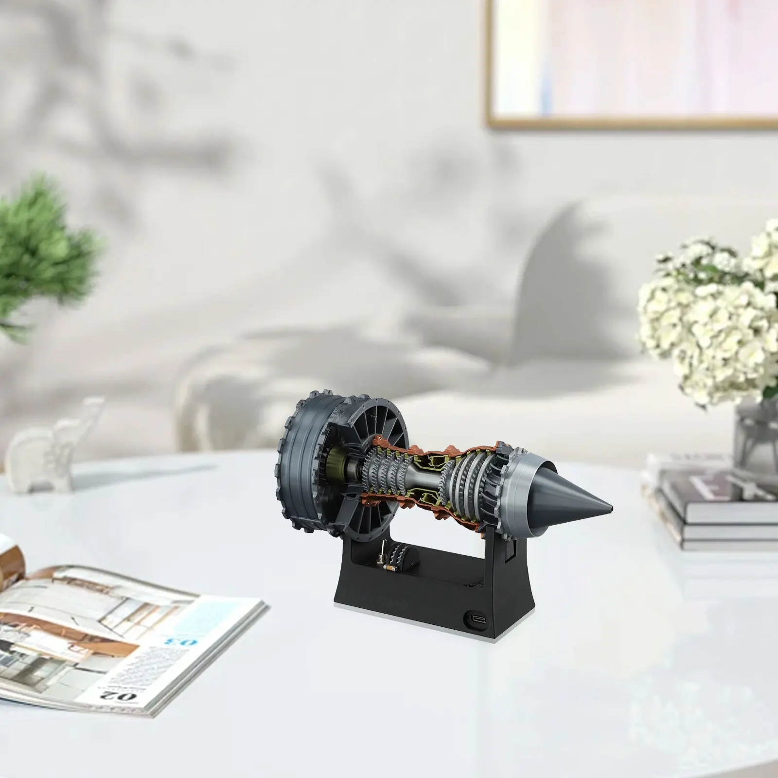 

A380 Replica Aircraft Engine Model Working Principle Collection Value Craftsmanship Detail Decorative Item Educational Model