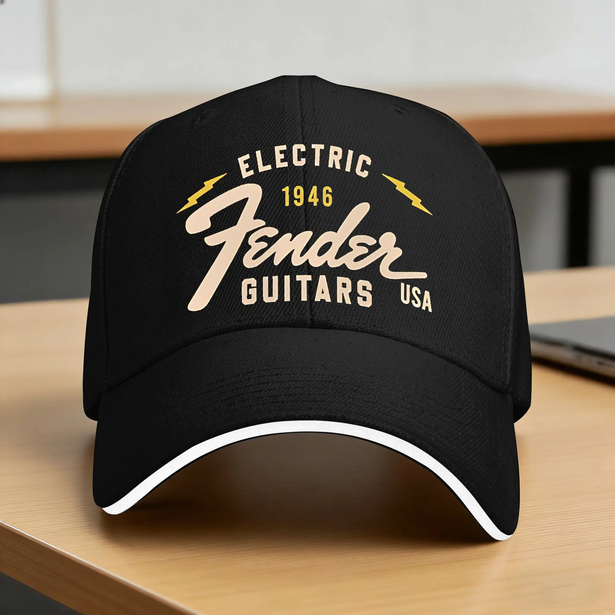 Boné de beisebol Fender Jimi Hendrix para guitarra elétrica, estilo y2k, para mulheres e homens, para atividades ao ar livre e academia.