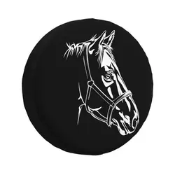 Custom Silhouette Of Horse Head Spare Wheel Tire Cover for Toyota Land Cruiser Jeep SUV 4x4 Vehicle Accessories 14