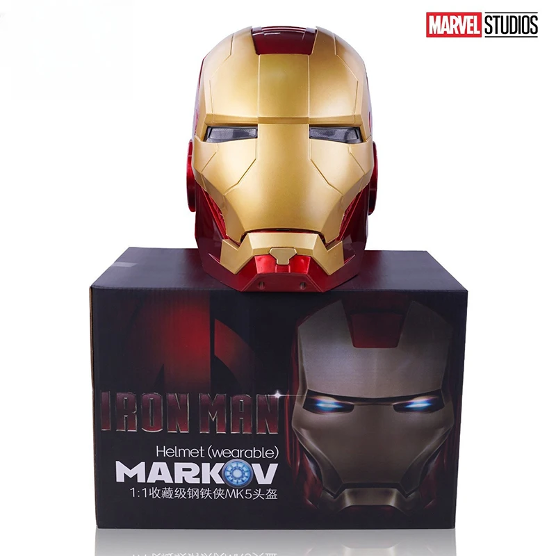 In Stock Sell Like Hot Cakes New Iron Man Helmet Black Gold Black Silver Touch Glow Adult Children Decorate Cool Birthday Gift