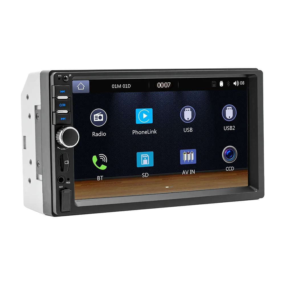 ESSGOO 7 inch Dubbele 2 DIN Universele Autoradio Carplay Android Auto USB FM BT TF AUX Mirror Link MP5 Speler Touchscreen Hoofdunit - afbeelding 2