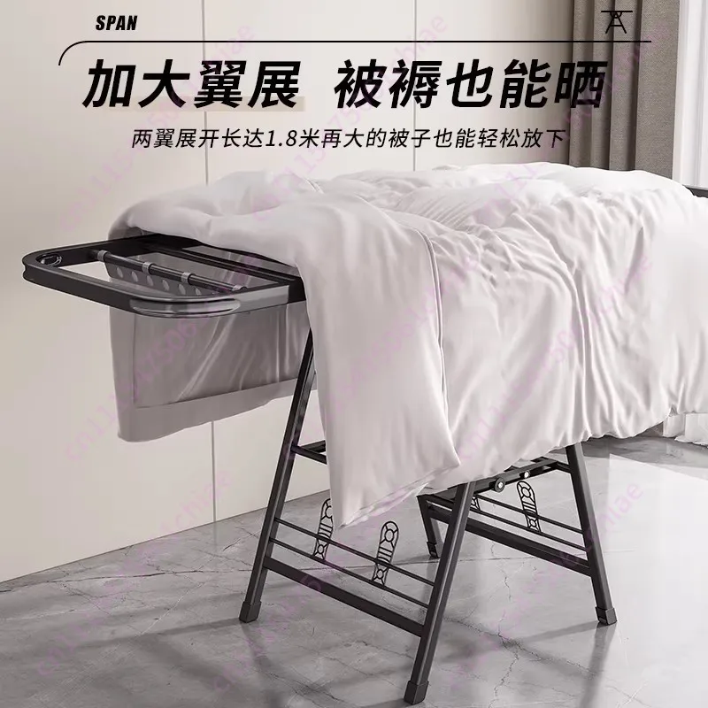 Floor-to-ceiling Household Balcony Folding Drying Rack Indoor Clothes Rack Multifunctional Drying Rack