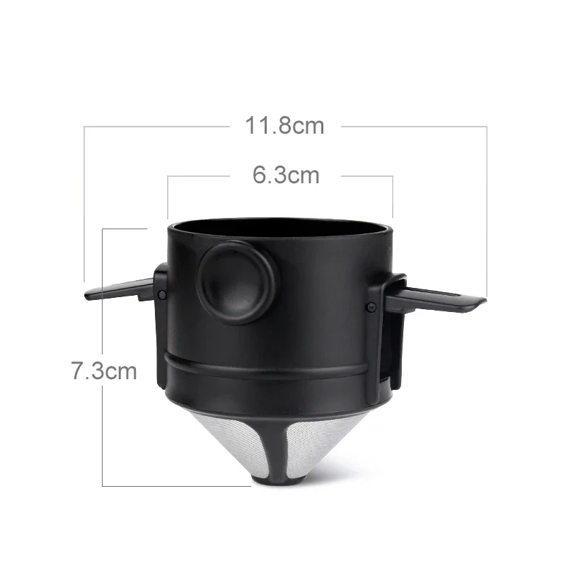 Stainless Steel Foldable Coffee Filter Dripper - Portable, Reusable, Paperless