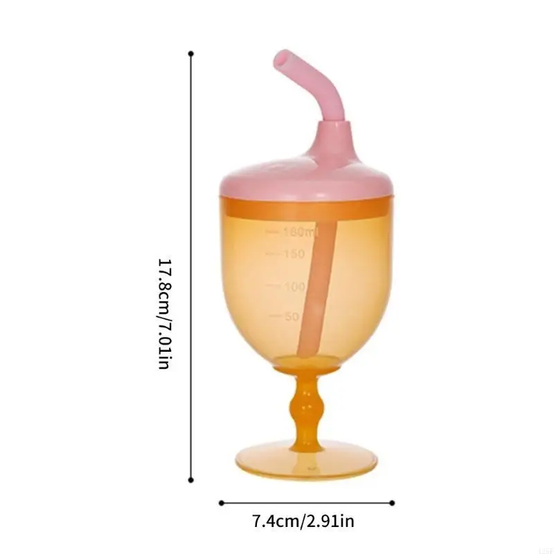 كوب رشفة للأطفال لحفلات الأطفال، زجاجة شرب مبتكرة ذات قدم عالية 425F #6