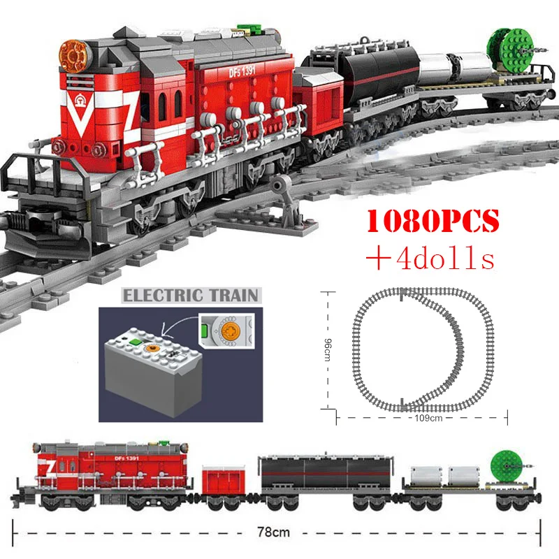 City High-Tech Train Harmony High-speed Rail Electric Motor Military Car Building Blocks RC Track Bricks Kid Toy