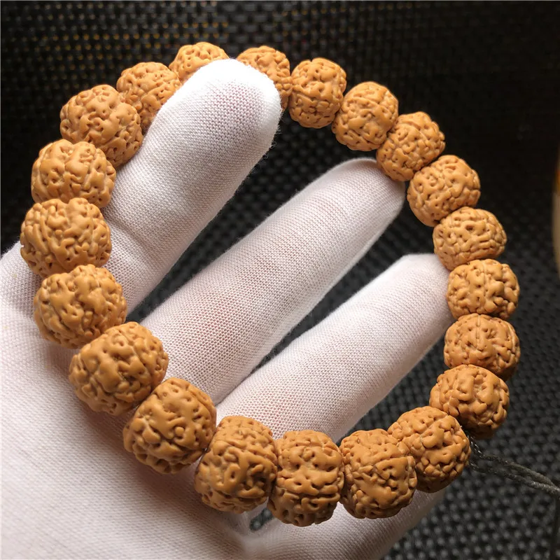 Five Faces Rudraksha Bracelet Plum Blossom Flat Head Men and Women Nepal Small King Kong Handheld Business Gifts15mm