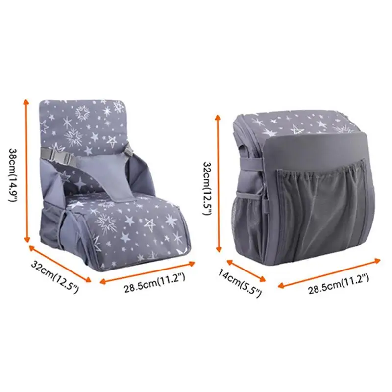 Sedia da pranzo portatile per bambini cuscino Booster cuscino del sedile in schiuma tappetino antiscivolo tavolo da pranzo per bambini cuscino Booster del sedile rimovibile