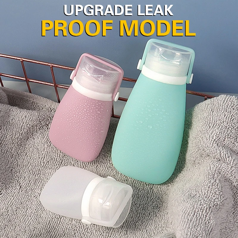 Silicone Travel Bottle Cosmetic Storage Refillable Lotion Bottle Leakproof Shampoo Container Squeeze Tube Empty Bottle