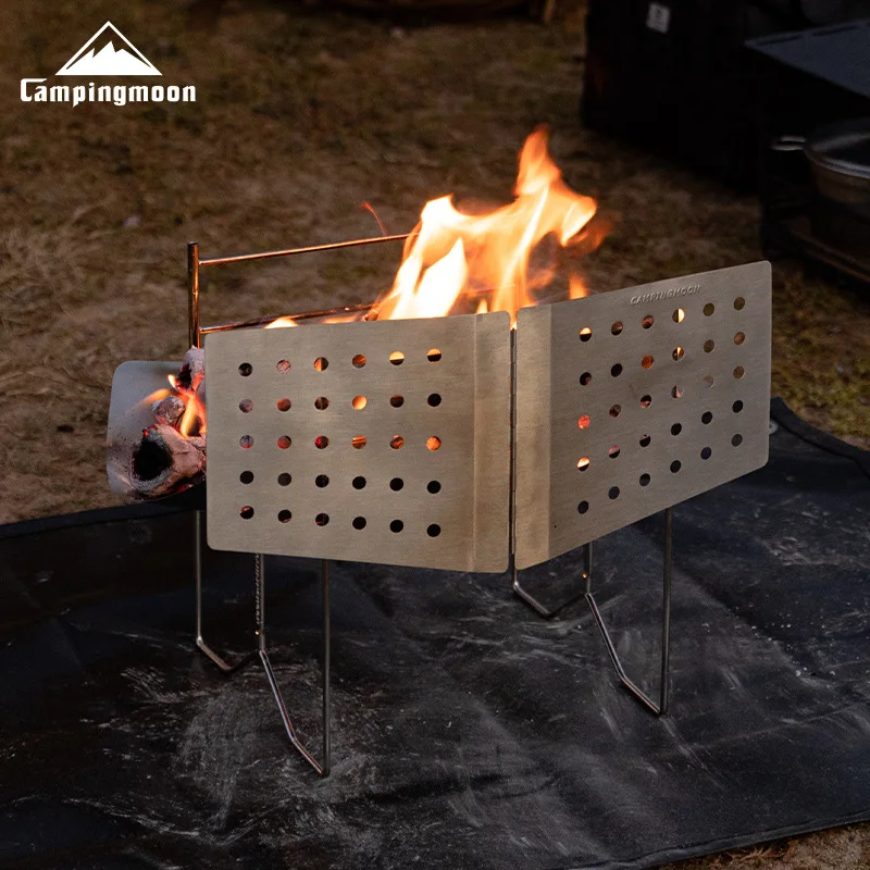 

SOLO-D Sol A4 Огнестойкое ветрозащитное стекло — складная ветрозащитная панель из нержавеющей стали для кемпинга и пикника