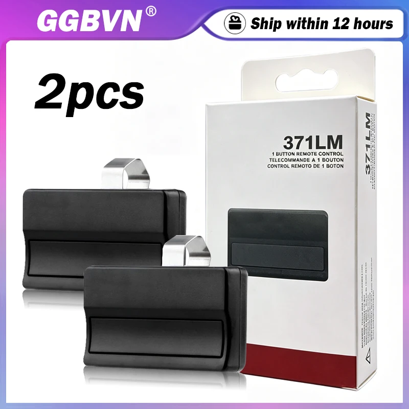 

New 371LM 373LM 315MHz Garage Door Remote Control Work With 370LM 950D 953D 956D 953T 950CD 953CD Purple Learn Buttons Opener