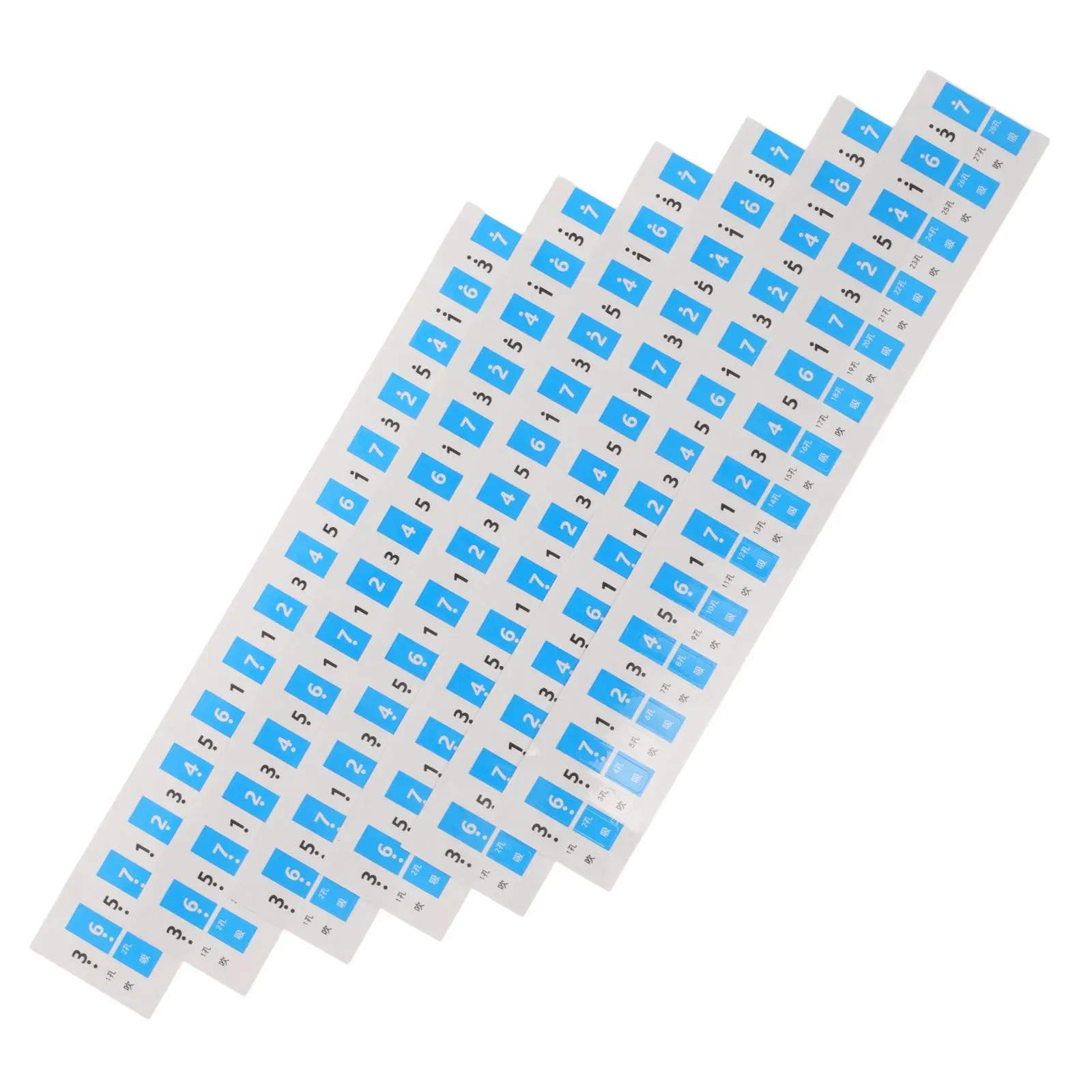 60Pcs Numbered Harmonica Note Labels Beginner Learning Tool Key 24 Hole 28 Hole Harmonicas Removable Peel Off Scale