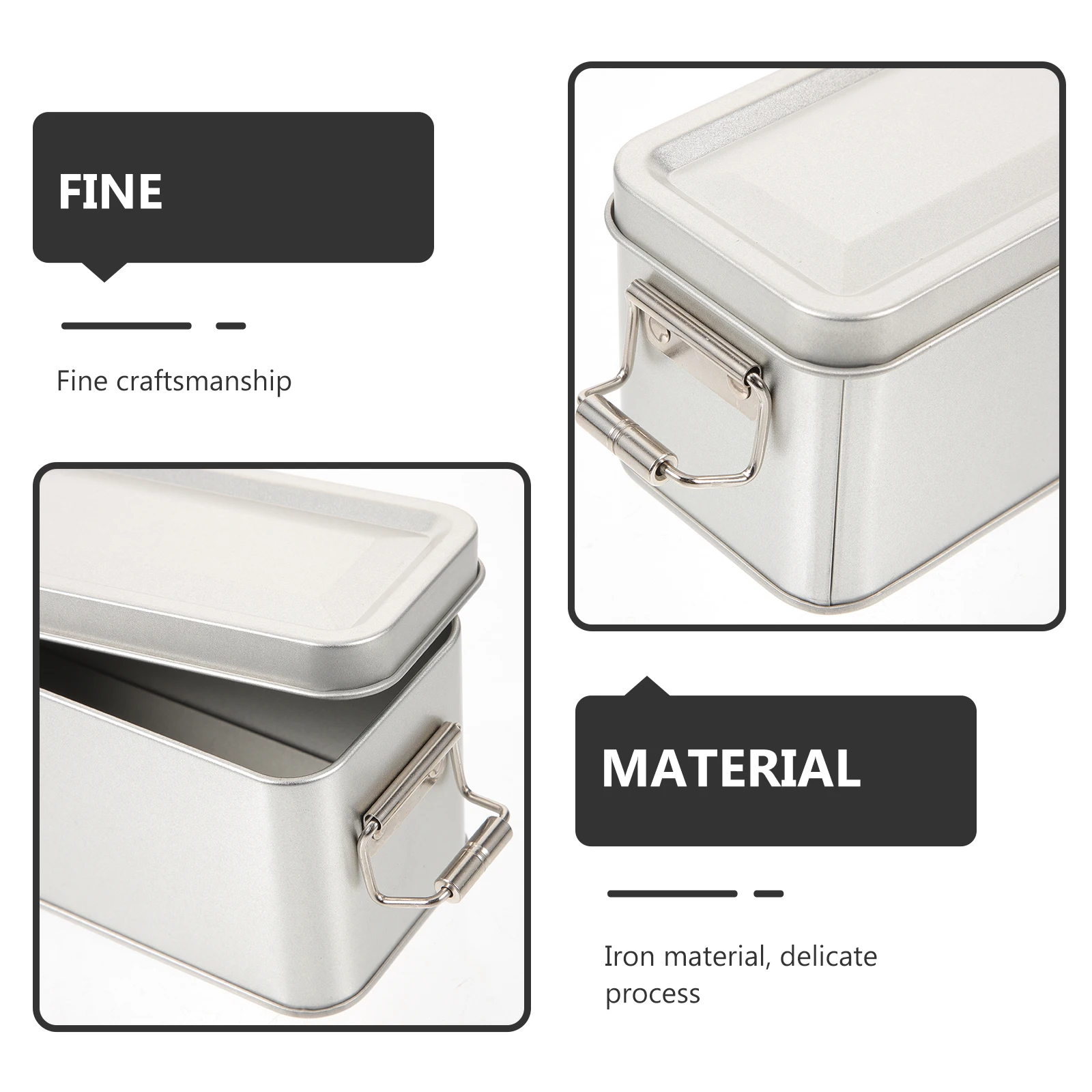 

Iron Box Packaging Rectangular Tin Cranberry Cookies Candy Gift Boxes Pineapple Mooncake Silver Lightweight Long Term