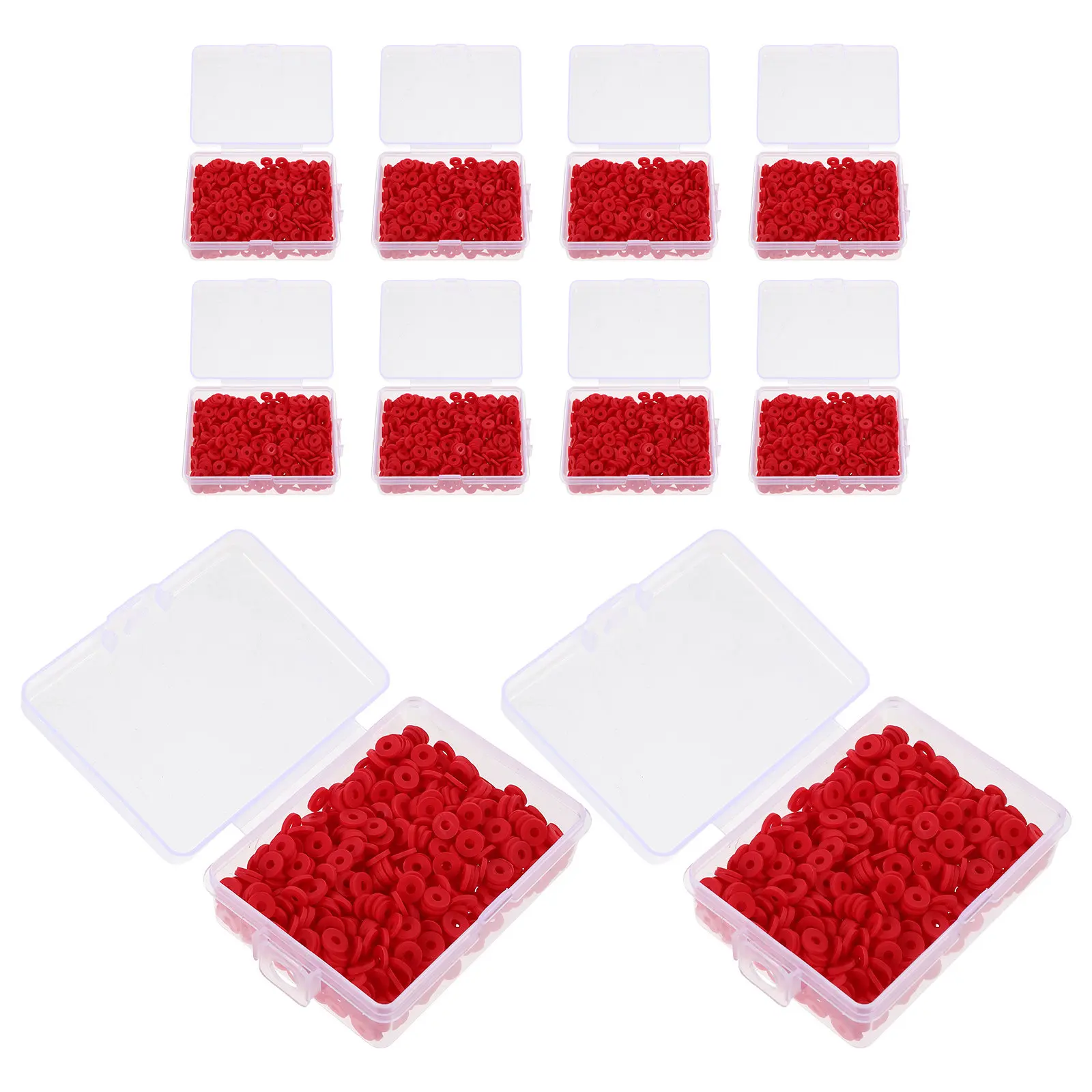 10 Box Polymer Clay Beads Flat Lightweight Clay Slices for DIY Jewelry Making Bracelet Charms Craft Accessories