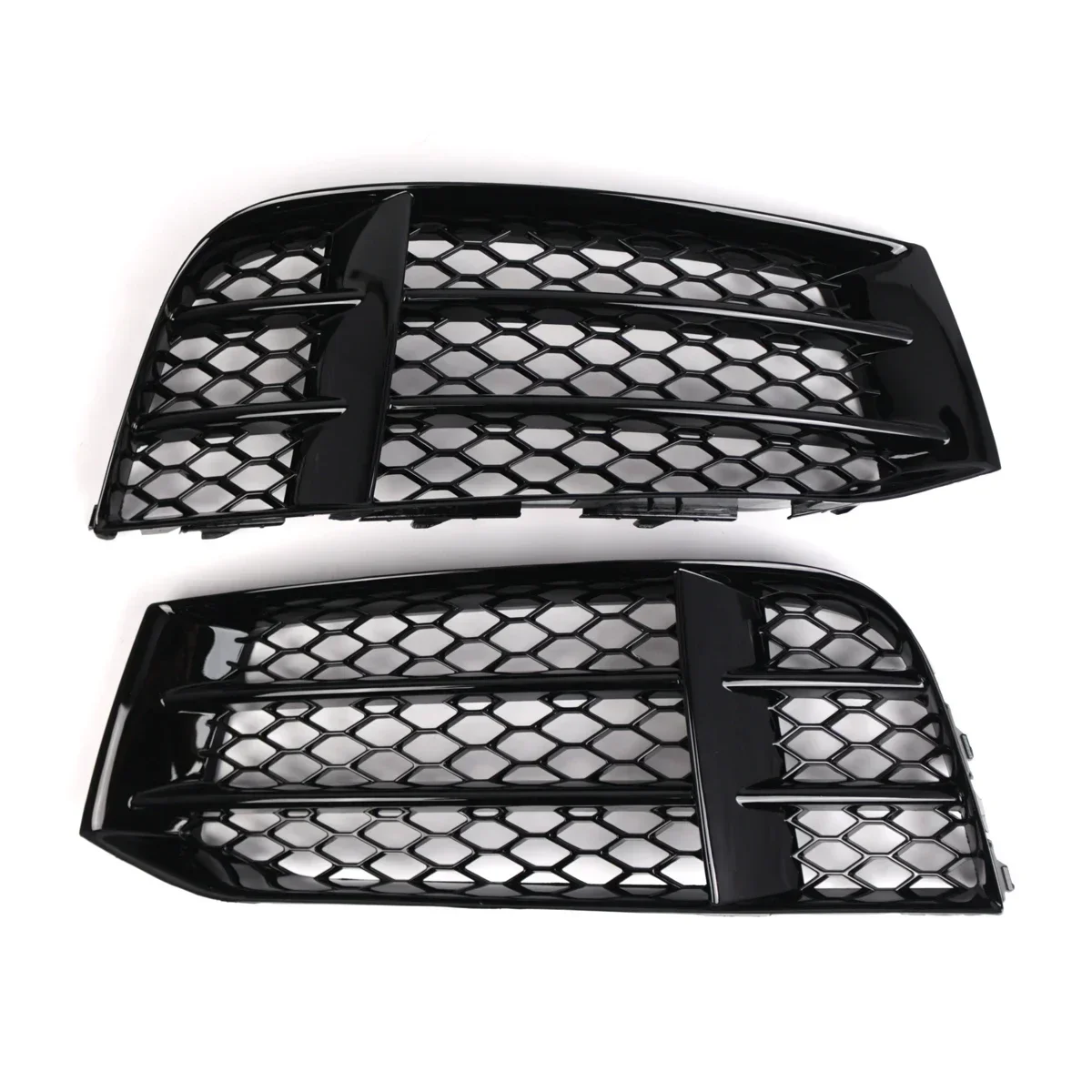 HONEYCOMB Car Fog Light Grille For Audi A5 S5 RS5 B8.5 2008 2009 2010 2011 2012-2016 Front Bumper Cover 8T0807681F Glossy Black