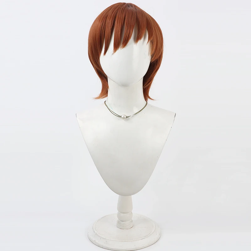Synthetisch Haar Xavier Olivette Cosplay Pruiken Mobile Suit Gundam Xavier Olivette 30 cm Korte Bruine Mannen Pruik Hittebestendige
