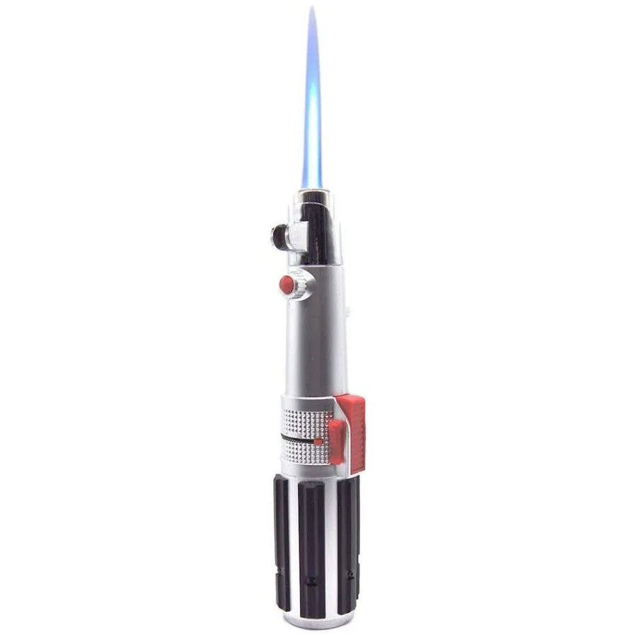 

Lightsaber Lighter Refillable Butane Jet Torch Windproof and Adjustable Flame Great Gift for Boyfriends Husbands and Dads Uniqu
