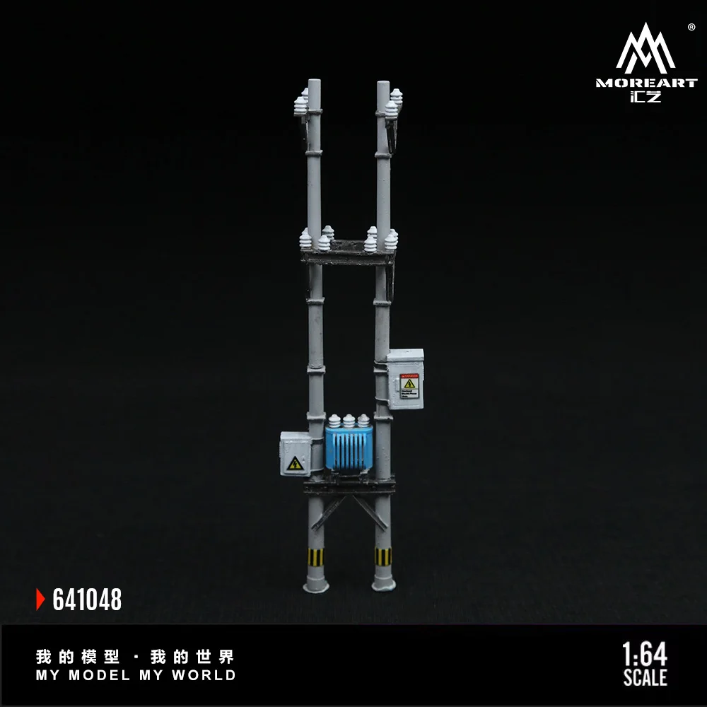 *Pre-ordine*Più arte 1:64 Simulazione in miniatura Pali utili in resina 3D 01, Accessori modello di scena per display, collezione e regalo