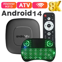 2025 T1 Android 14 Smart TV Box  H313 Double Wifi 2.4G&5G 8K BT5.0 Ram 8G Rom 128GB 64GB Google Assistant Fast Box Media Player