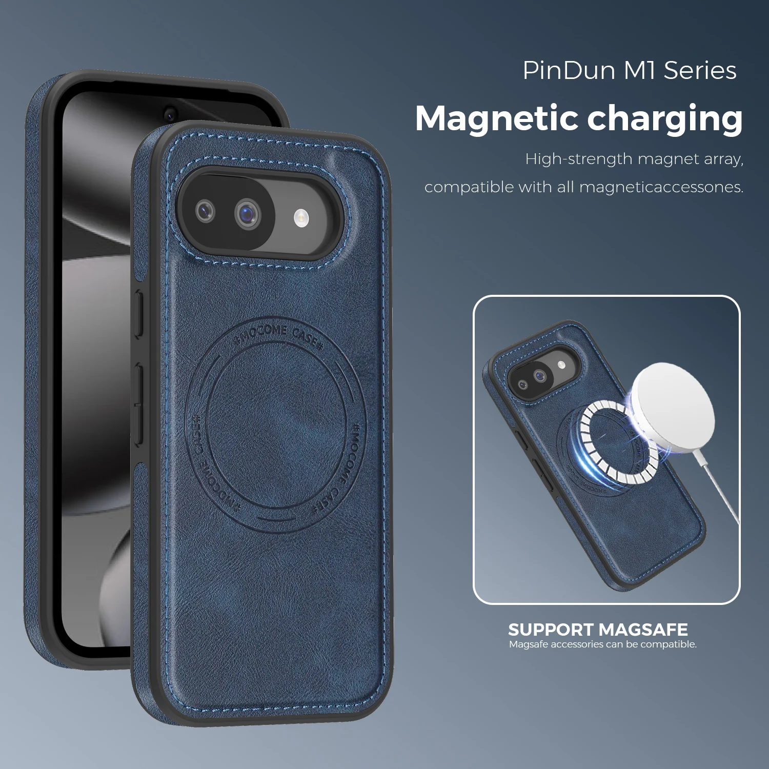 

Premium PU Leather Magnetic Case for Google Pixel 10A, Shockproof Protective Back Cover Phone Case with Built-in Magnet,Slim Fit