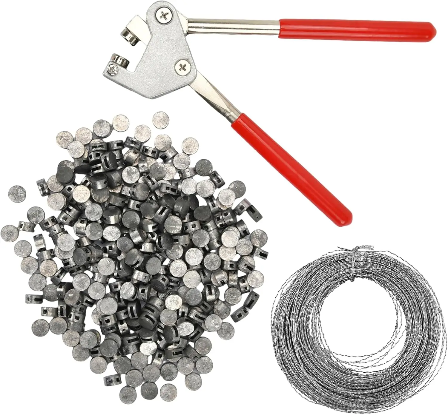 Legierungs-Dichtungszangen-Set mit ergonomischem Griff, Blei-/Lochstanzring-Dichtungszange für 8-10mm Runddichtungen für Elektrizitäts- und Gaszähler, Gepäck
