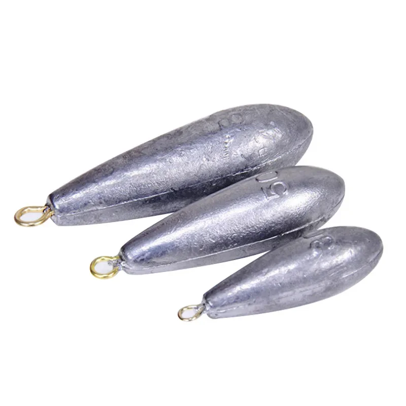 10 Pcs Pendant Willow Leaf Lead Pendant Ring Loyal Lead Pendant Sea Fishing Hanging Ring Leader Rafting Fishing Gear