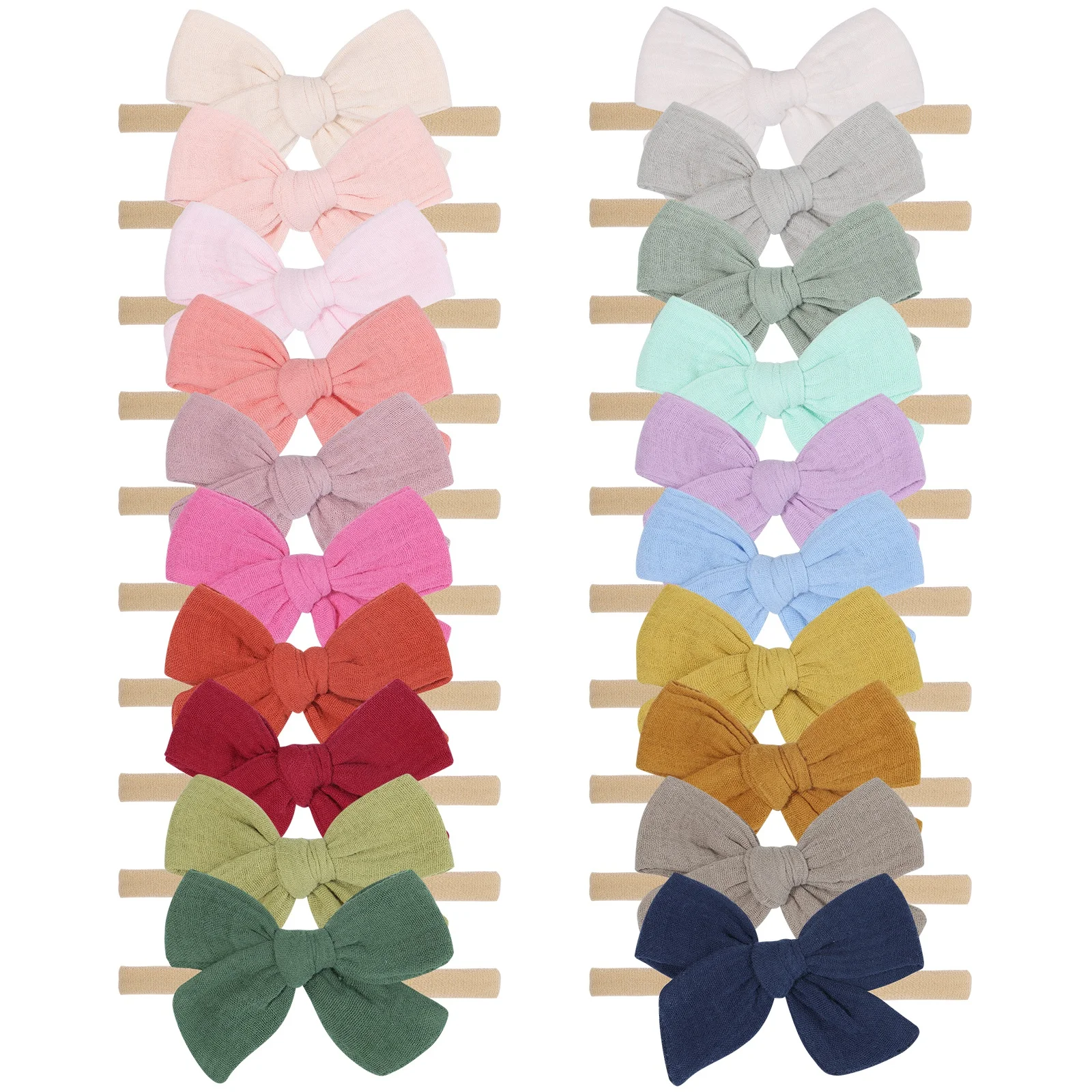 

Wholesale 3.15'' Solid Color Kids Bows Headband For Baby Girls Sweet Hairband Nylon Elastic Hair Band Headwear Hair Accessories