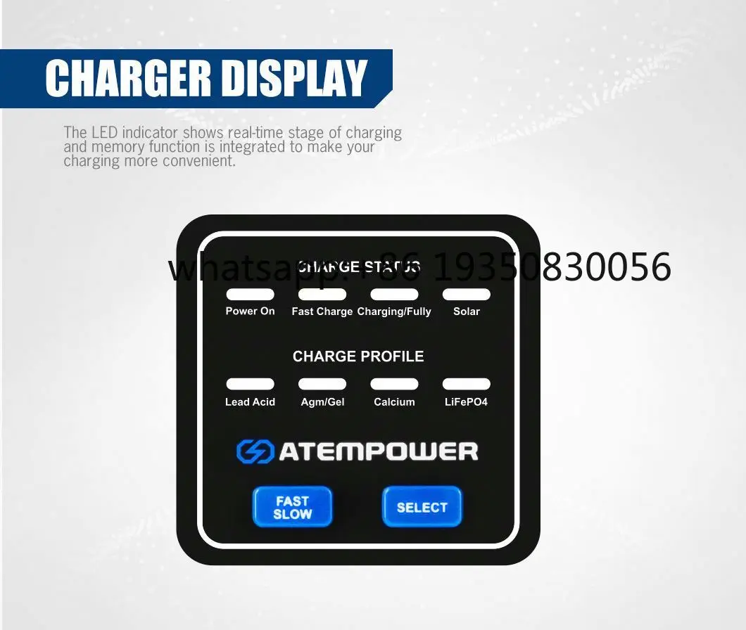 POWER Multi Stage Dual Battery 12V 60A DC to DC Battery Charger for RV