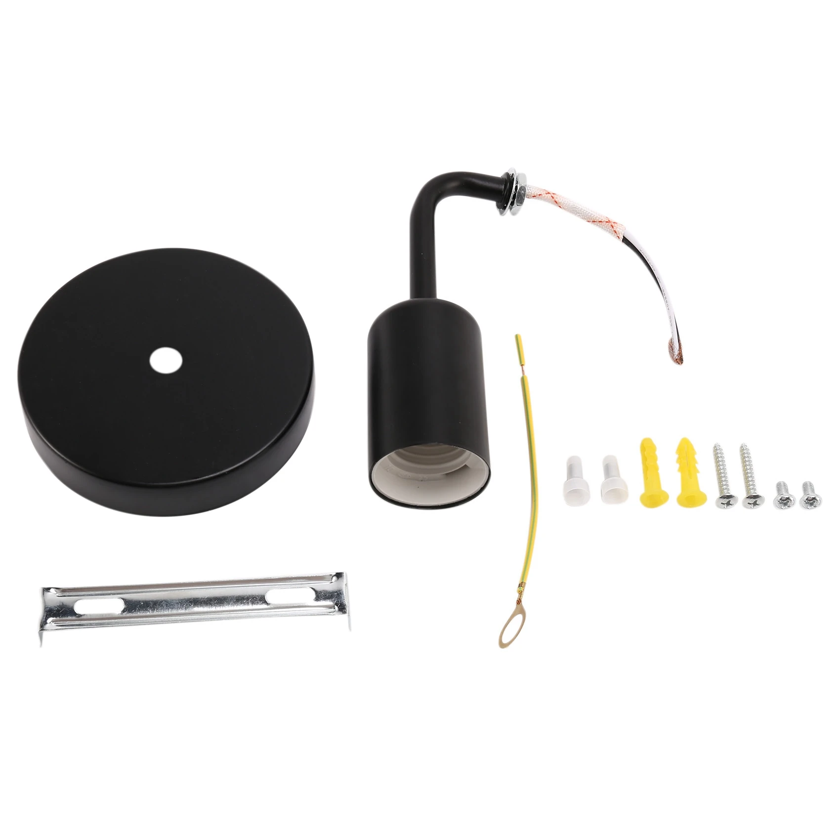 ブラックアイアンシンプルウォールランプ、アンティークロフト、アメリカ国、レストラン、バー、廊下、通路、サッカーウォールランプ