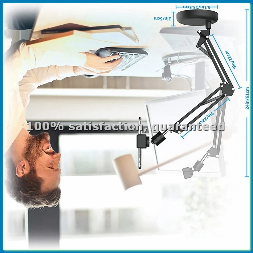 

Webcam Stand for Desktop Suspension Boom Scissor Arm Stand with Upgraded Round Base,for Webcam-ELEC