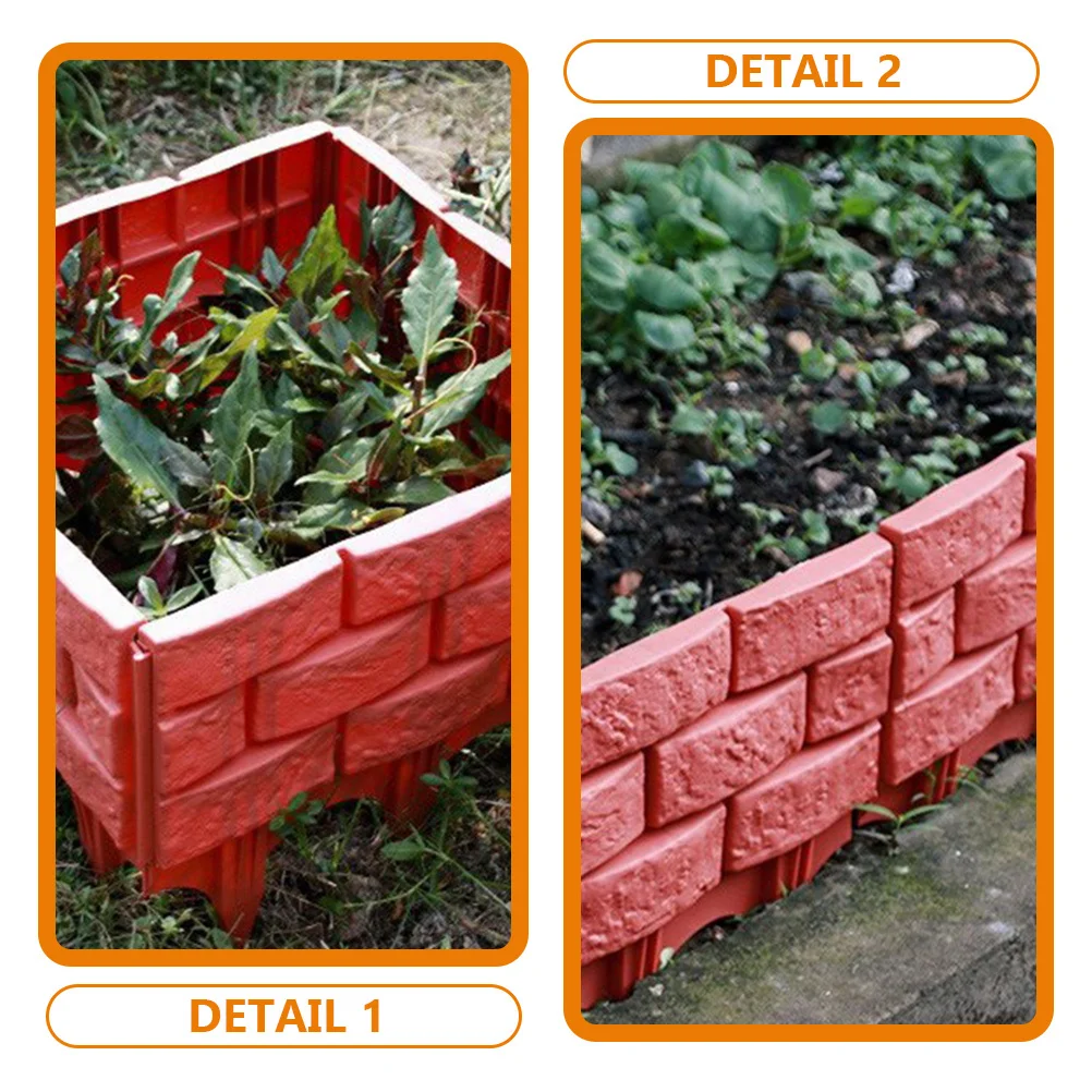 

4Pcs Plastic Garden Fence Decorative Lawn Edging Border Small Fence for Yard Garden Outdoor Partition Fencing for Yard