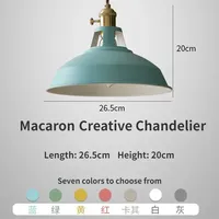 Pendant Light Retro Industrial Colorful Restaurant Kitchen Home Ceiling Lamp Vintage Hanging Light Lampshade Decorative Lamps