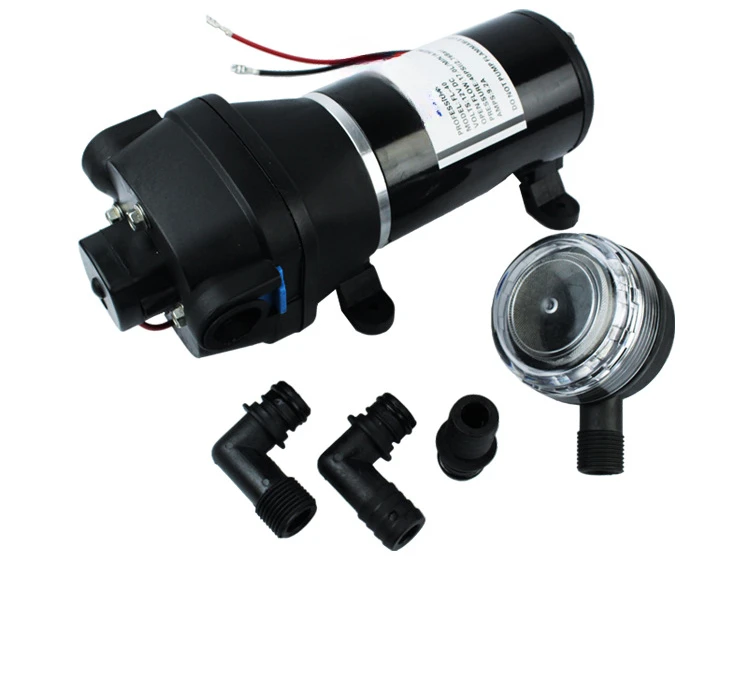 FL-40 Micro RV Diaphragm Pump 12V DC Self-priming Booster Pump Household Yacht Large Flow Pumping Fresh Water Pump