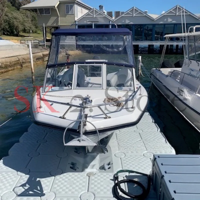 New Product Boat Dock Plastic Floating Jet Ski Belt Roller Grey Floating Bridge Sea Lake Boat Floating Dock Plastic