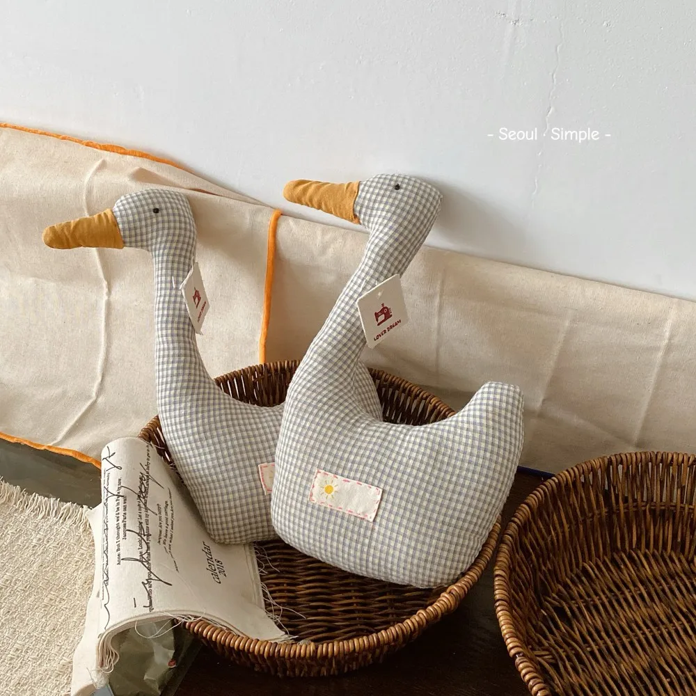 Fabric gray swan handmade high-end cotton stuffed animal doll