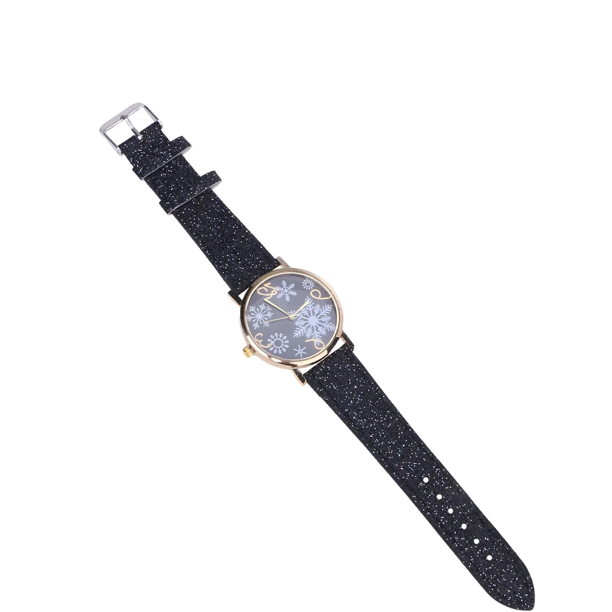 Рождественские часы, черные снежинки, кварцевые женские наручные часы из сплава, модный праздничный подарок для леди, подруги, мамы, на каждый день