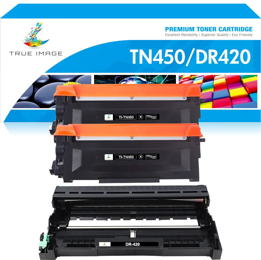 TrueImage TN450 Toner + DR420กลองสำหรับ Brother DCP-7065DN MFC-7360N 7460DN 7860DW