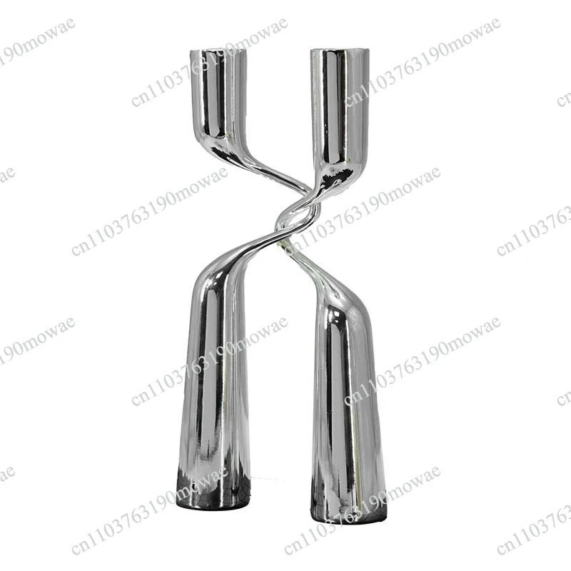 

Gemini candlestick ornament table guest restaurant model room metal special-shaped silver