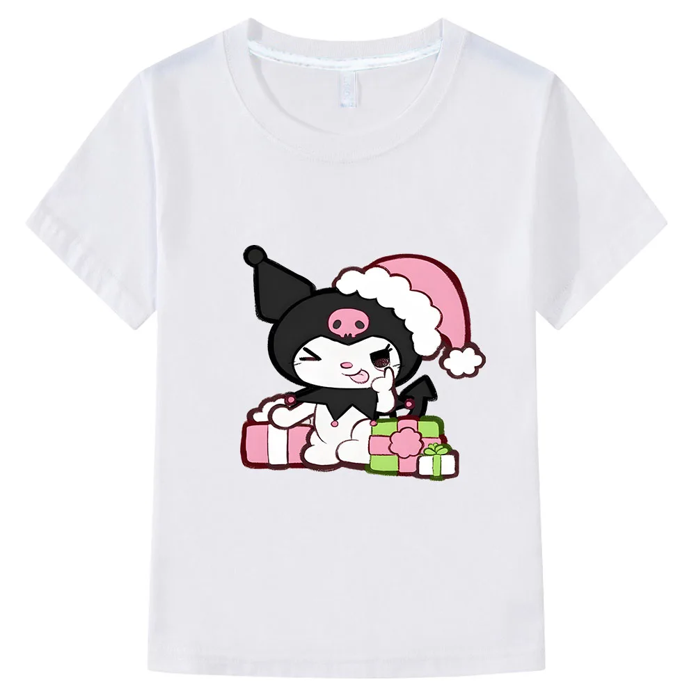 

Cartoon Kulome Print T-shirt for Girls Aged 3-14 Summer Children's Fashion T-shirt O-neck 100% Cotton Short Sleeve Hot Anime Tee