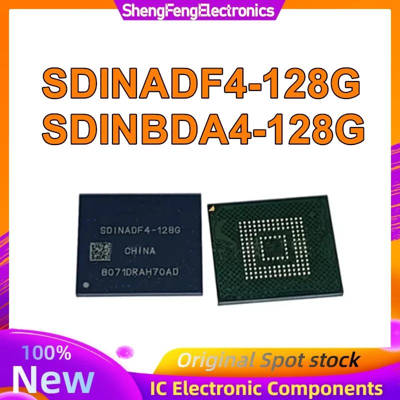 New SDINADF4-128G SDINBDA4-128G For UFS 5.1 128GB BGA153 EMMC 128G Flash Memory IC Chipset with balls