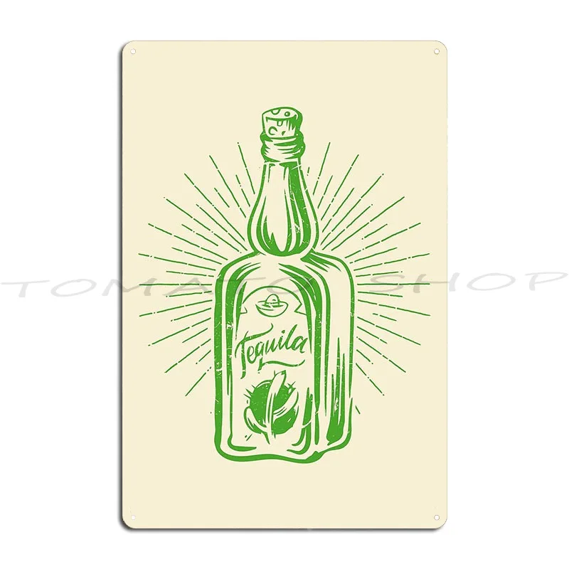 Pancarte en métal amusante pour les amateurs de tequila, idéal pour le Cinco de Mayo, design de bar, design de garage, affiche en étain