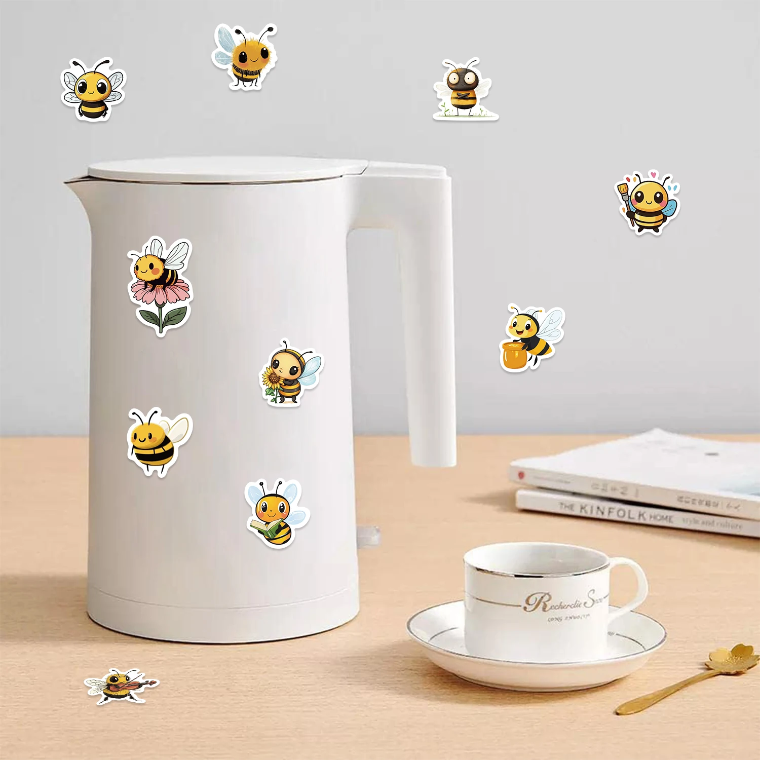 500 قطعة ملصقات حيوانات النحل لسجل القصاصات المجلات الكمبيوتر المحمول الوفير سكيت زجاجات مياه ديكور الهاتف الكمبيوتر