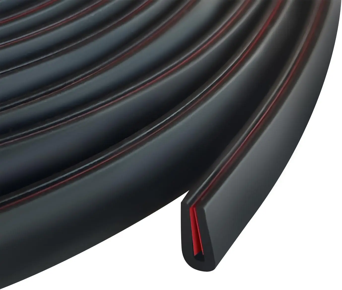 

Rubber Edge Trim 1/16" U Channel Edge Protector for Sharp Edges, Sheet Metal, Car Doors, 20Ft Black Self Adhesive