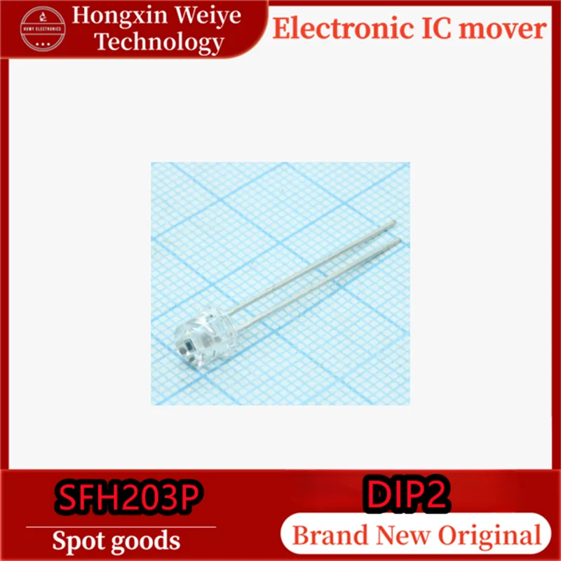 (10/100 pieces) SFH203P DIP2 Flat Top Photodiode 5mm Wavelength 850nm Viewing Angle 150° Brand new fast shipping