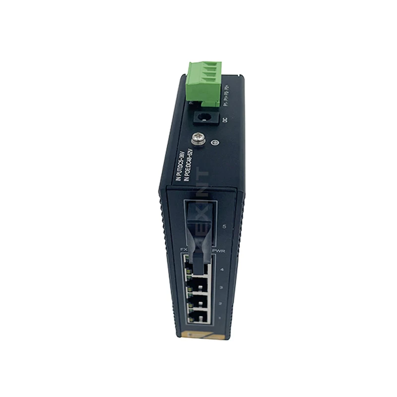 KEXINT Gigabit 1 optical 4 electrical industrial grade (POE) transceiver provides 4 10/100/1000M adaptive electrical ports