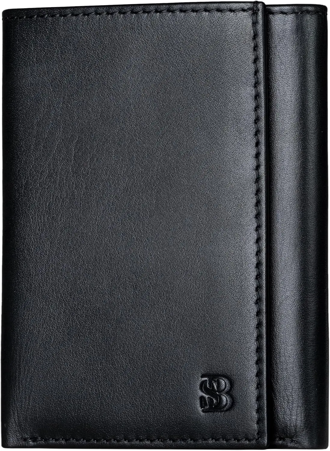 

Мужской кожаный кошелек-портмоне с RFID-защитой - 11 отделений для карт, окошко для ID, тонкий дизайн, прочная строчка, подарок для него