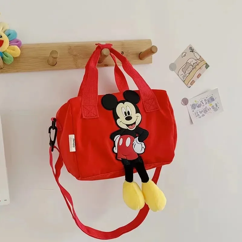 Disney Mickey Casual Cartoon Anime Messenger Bag Portable Mickey Mouse One Shoulder Girl Fashion Simple Versatile Bucket Gift