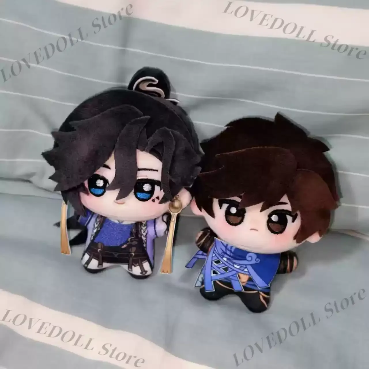 Cartoon Anime Peripheral Sun Quan Fan Doll 10cm Cotton Doll Q Version Nunu Body Plush Toy Figure Cosplay Cute Model 10cm