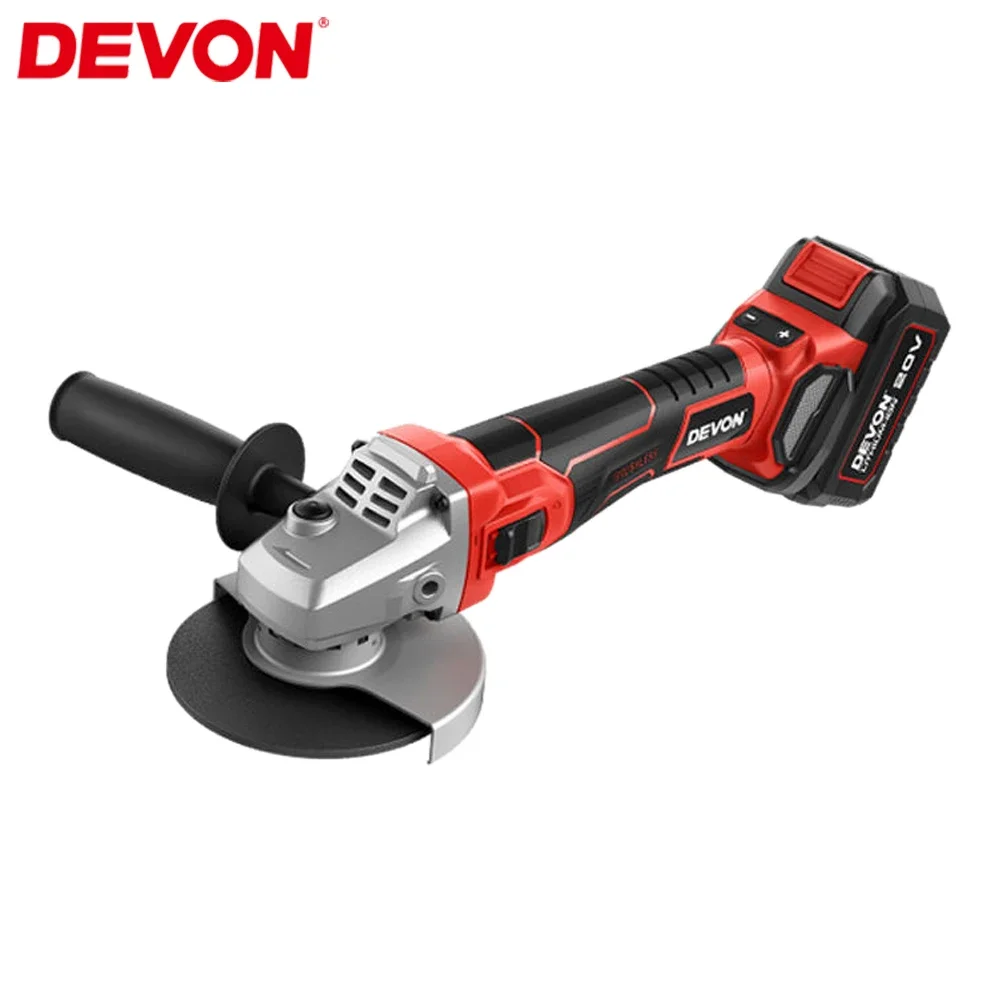 

DEVON Cordless Angle Grinder Brushless Motor 20v 2905-LI 125mm 9000rpm 4 Speed Adjustable Universal Flex Battery Platform